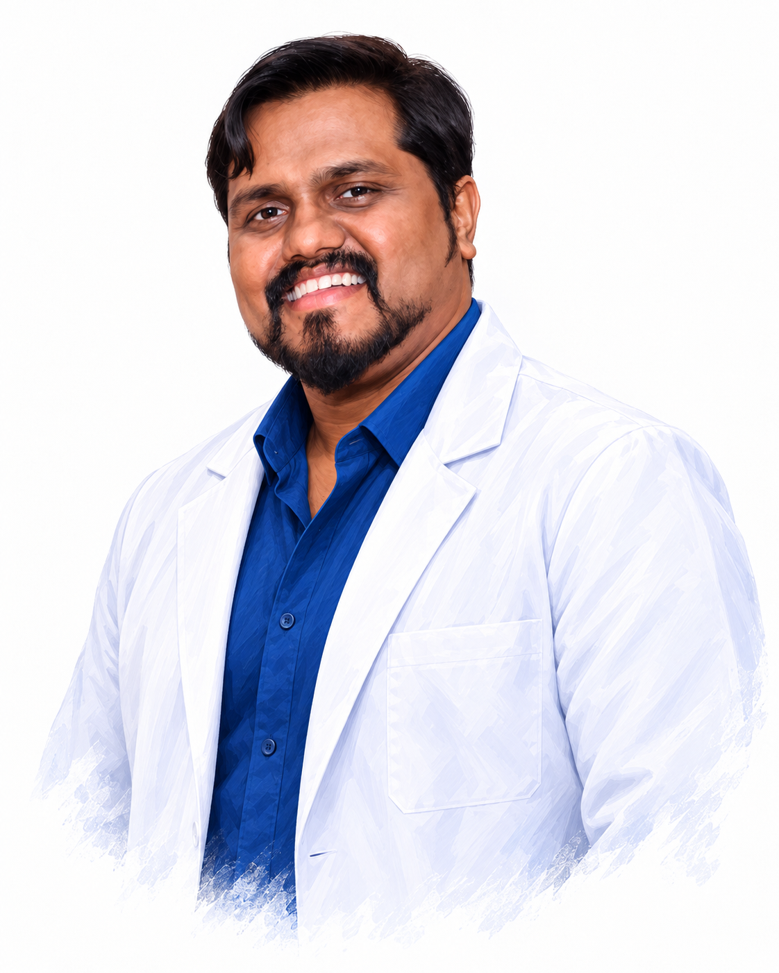 Illustrated portrait of Dr Prasad T.