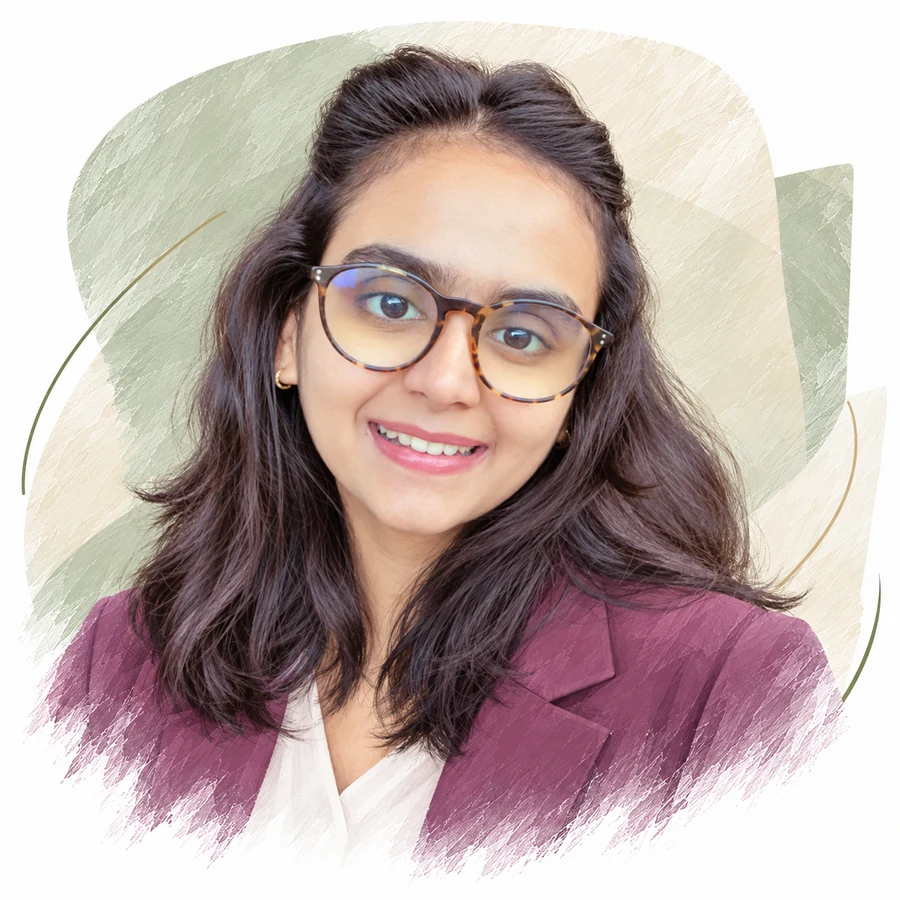 Illustrated portrait of Dr Bhagyashree B.