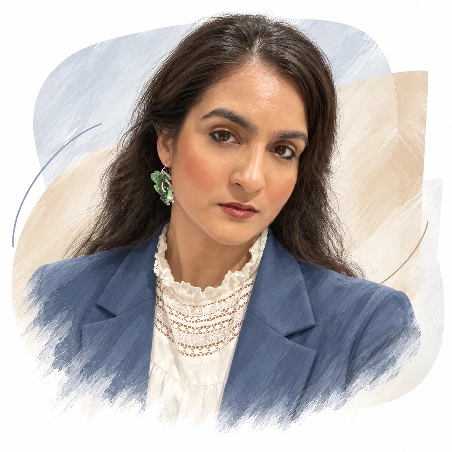 Illustrated portrait of Dr Chandani S.