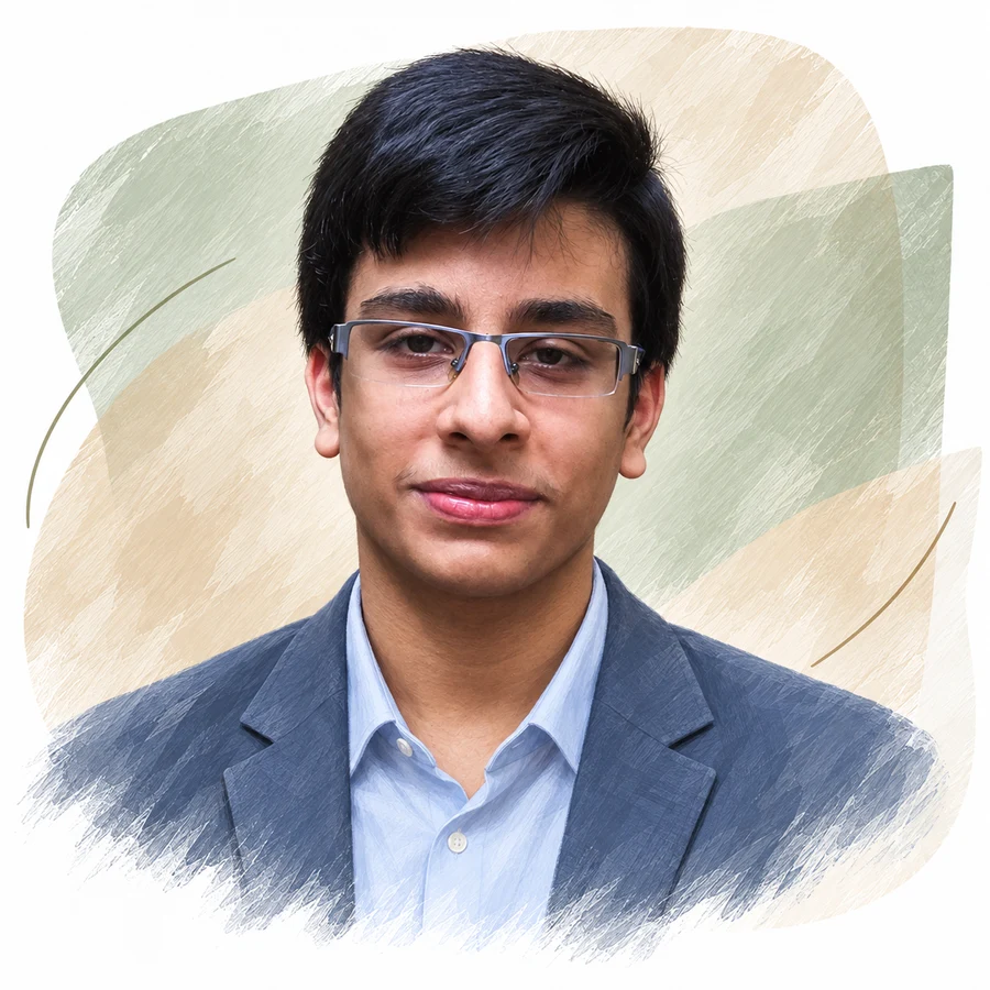 Illustrated portrait of Dr Mihir P.
