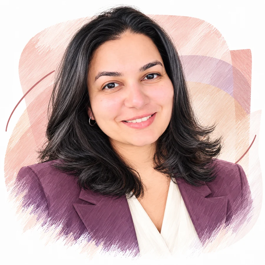Illustrated portrait of Dr Tanushree M.